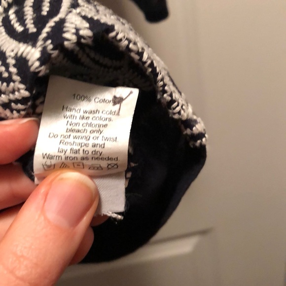 J.Crew Navy & White Embroidered Top - Picture 7 of 7